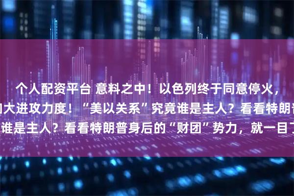 个人配资平台 意料之中！以色列终于同意停火，站队美国，伊朗趁机加大进攻力度！“美以关系”究竟谁是主人？看看特朗普身后的“财团”势力，就一目了然！